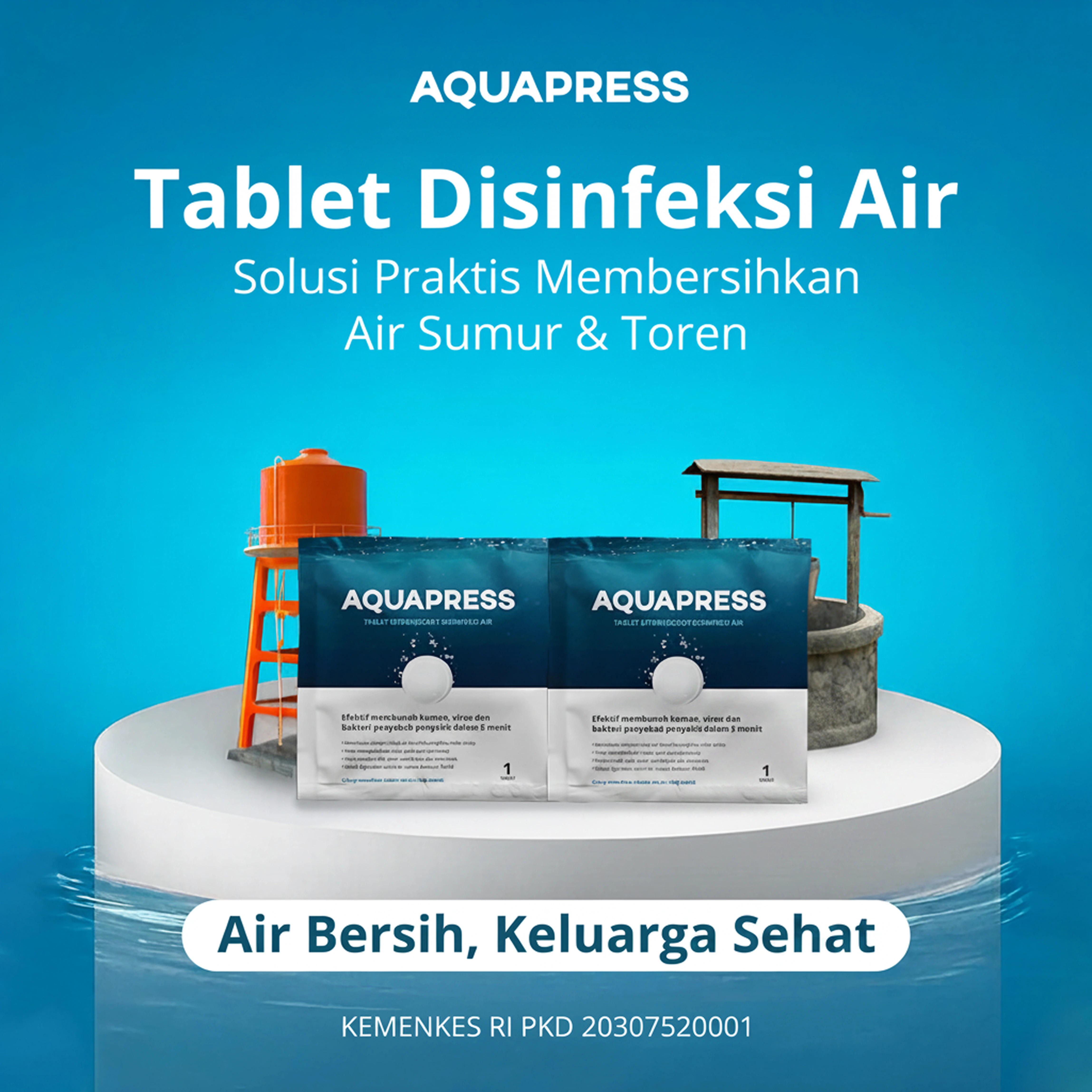 Aquapress Tablet Disenfeksi Air - 10 PACK (20 Tablet)